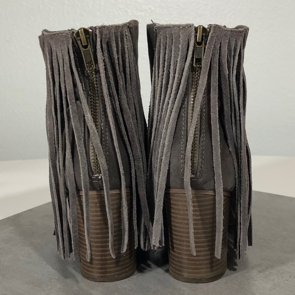 Madden Girl Suede Fringe Ankle Boots - Picture 6 of 7